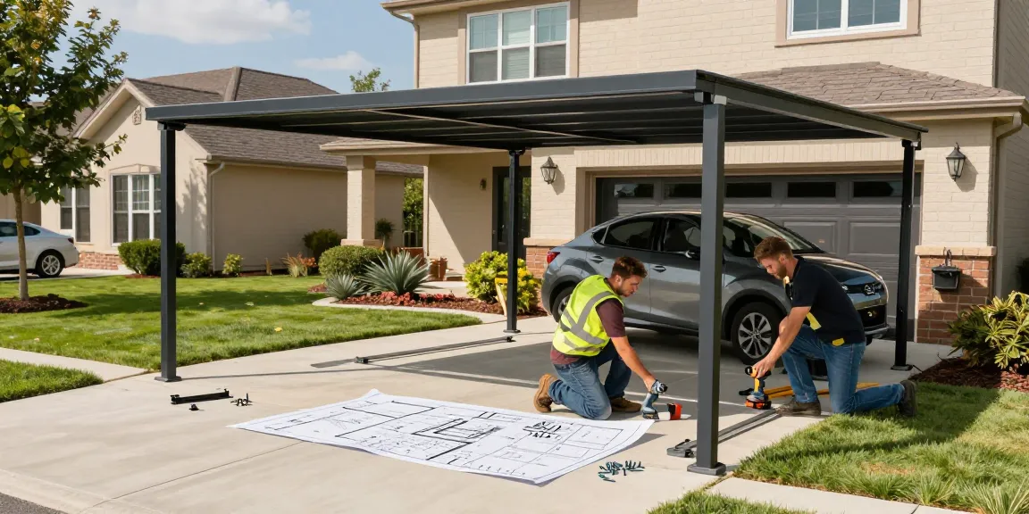Carport Installation: Bau eines modernen Carports im eigenen Garten